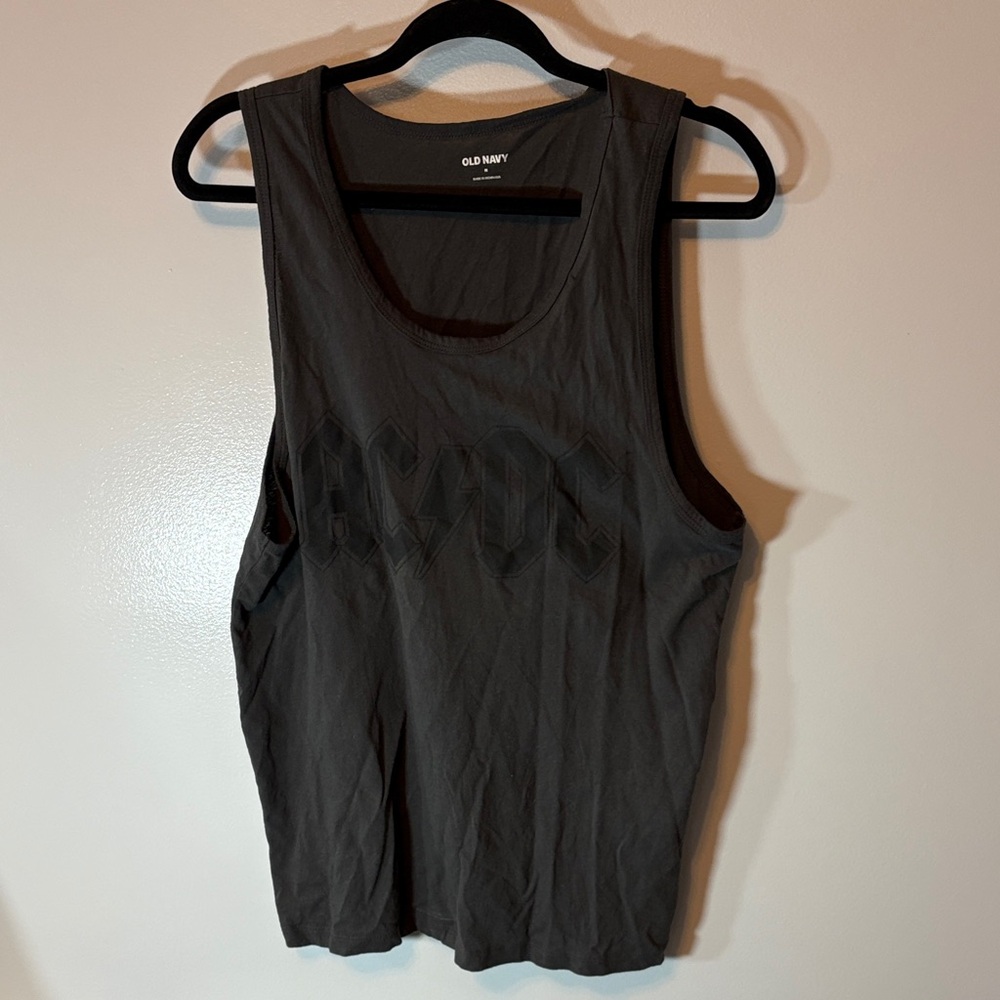 Old Navy Charcoal AC/DC Tank Top
